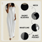 🔥Last Day Special Discount💃Women's Summer Casual Loose Solid Color Short-Sleeve Long Dress