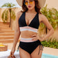 🔥2025 New Type 49% OFF💥👙High Waisted Tummy Control Color Block Bikini Sets