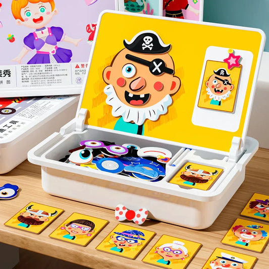 🎁🔥Last day sale 50% OFF🔥 Magnetic Puzzle Dress-Up Game Children's Double-Sided Educational Toy Portable Preschool Learning Toy - While Supplies Last🔥