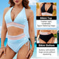 🔥2025 New Type 49% OFF💥👙High Waisted Tummy Control Color Block Bikini Sets