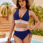 🔥2025 New Type 49% OFF💥👙High Waisted Tummy Control Color Block Bikini Sets