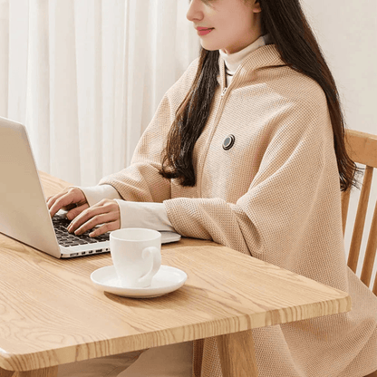 🔥Christmas Sale-Up to 50% OFF❄️Portable Soft Zipper Electric Heated Blanket Shawl☀️Warm the entire winter