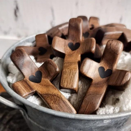 🏆Flash Sale⚡ 50K+ SOLD! Almost Gone-💥✝️100% Handmade Wooden Cross My Heart - Gift of Encouragement
