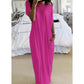 🔥Last Day Special Discount💃Women's Summer Casual Loose Solid Color Short-Sleeve Long Dress