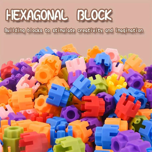 🎁🔥Last day sale 50% OFF🔥Endless Fun with Snap-Together Hexagon Building Blocks
