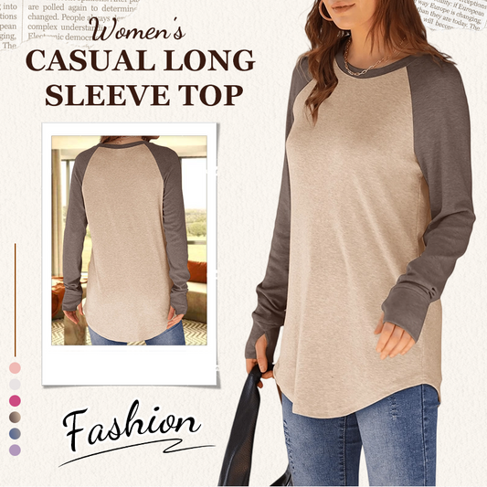 🔥🔥HOT SALE 50% OFF🎁Women's Casual Long Sleeve Round Neck Top (BUY 2, GET FREE SHIPPING)